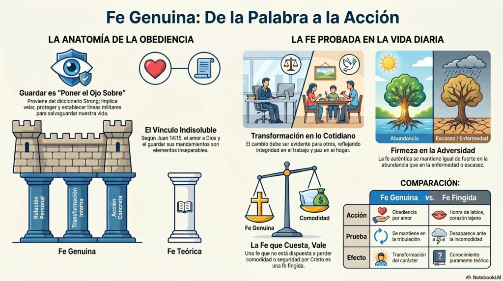 fe genuina palabra a acción