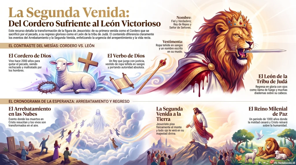 La Segunda Venida: Del Cordero Sufriente al León Victorioso la segunda venida de cristo